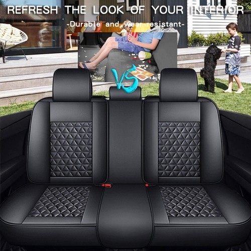 For Chevrolet Auto Car Seat Cover Full Set Leather 5-Seat Front Rear Protector. - Picture 126 of 129