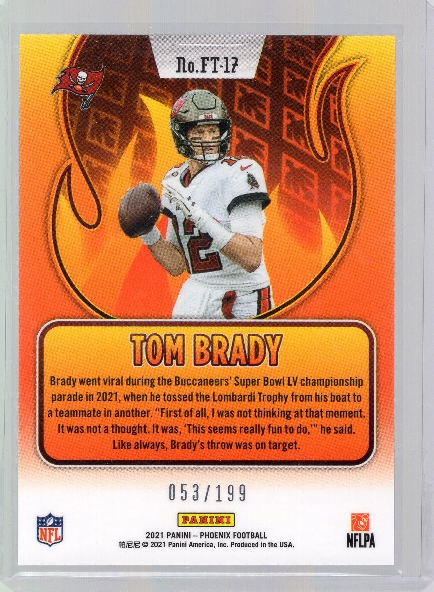 2021 Panini Phoenix Flame Throwers Red #17 Tom Brady /199 | eBay