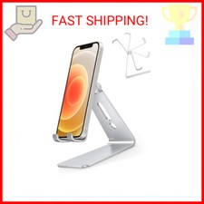 Adjustable Cell Phone Stand, OMOTON Aluminum Desktop Cellphone Stand with Anti-S
