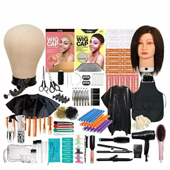 Studio Limited Canvas Block Head, Height 12, DIY Wig Making Starter K