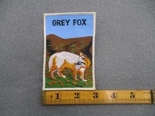 Grey Fox Patch Animal Wildlife Vintage