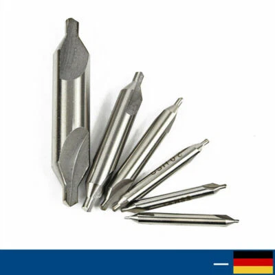 6 tlg Set Zentrierbohrer Satz 60 Winkel Kombiniert Bohrer Senker HSS Senkbohrer