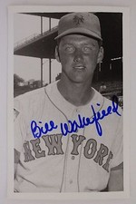 BILL WAKEFIELD 1964 NEW YORK METS Autographed Signed 3x5 Postcard 16F
