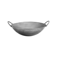 Carbon Steel Chinese Cantonese Style Wok Pan Frying Pan,20 inch,Two Side Handle