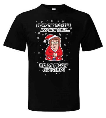 Mrs Browns Jungen Puten Arsch Weihnachten T-Shirt - Lustig Geschenk