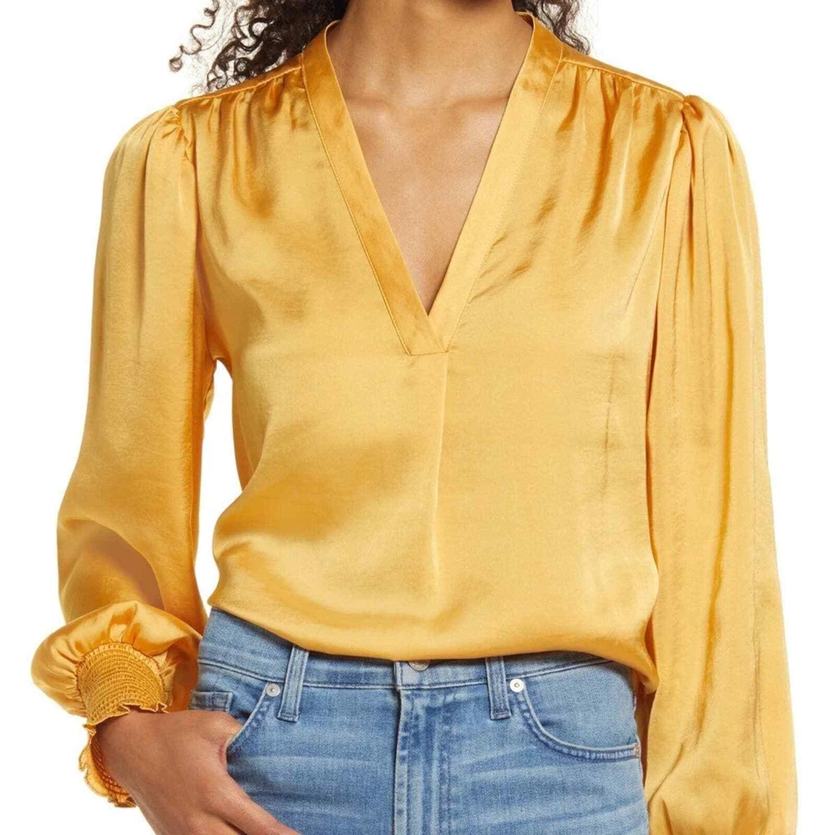 Vince camuto sales yellow blouse