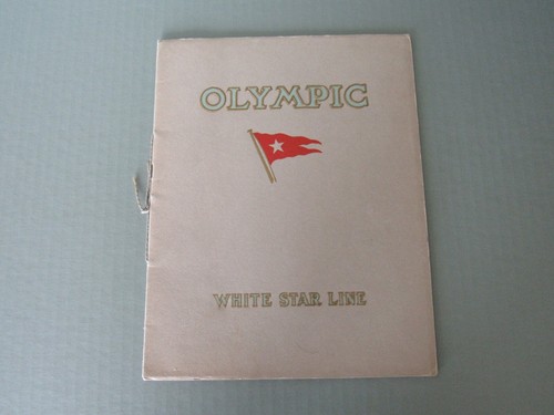 RMS "OLYMPIC" ULTRA RARO FOLLETO GRANDE AÑOS 20. EXCELENTE ESTADO ORIGINAL. ¡LEER!