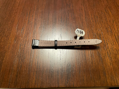 Apollo 12mm Black Genuine Leather Strap