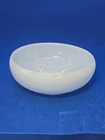 E. O. Brody Company Milk Glass Bowl Cleveland Ohio Vertically Ribbed 6.25" EUC
