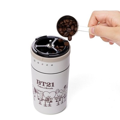 LINE FRIENDS OFFICAL BRUNO Electric Coffee Mill Take a Break BT21 