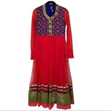 Purple, Pink  Green 3 Piece Long Sleeves Salwar Kameez