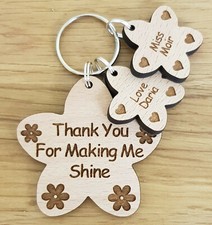 CHRISTMAS GIFT FOR TEACHER PERSONALISED THANK YOU GIFTS NURSERY SCHOOL KEYRING