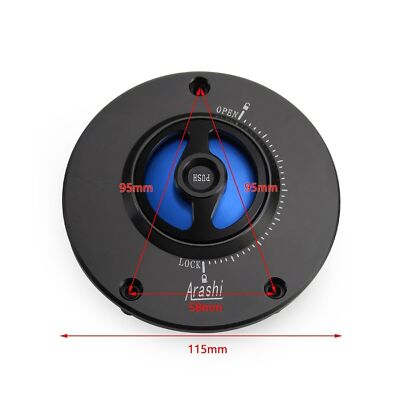 Keyless Quick Release Push & Turn Fuel Cap For Honda GT650 Hawk NT650V NT700V A