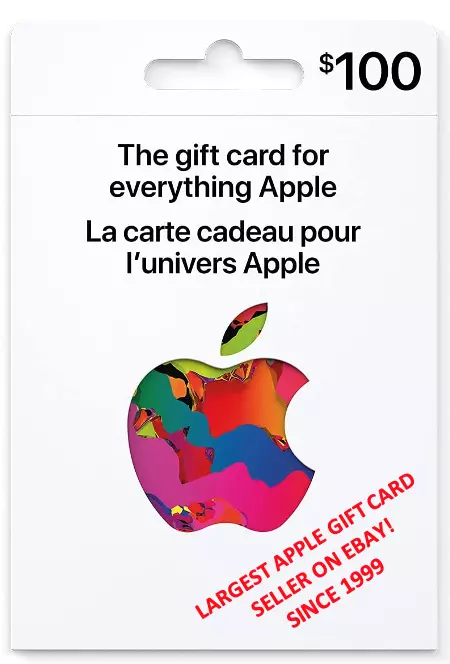 CANADIAN APPLE GIFT CARD CANADA CANADIAN ITUNES CARD MUSIC MOVIE APP STORE  $100