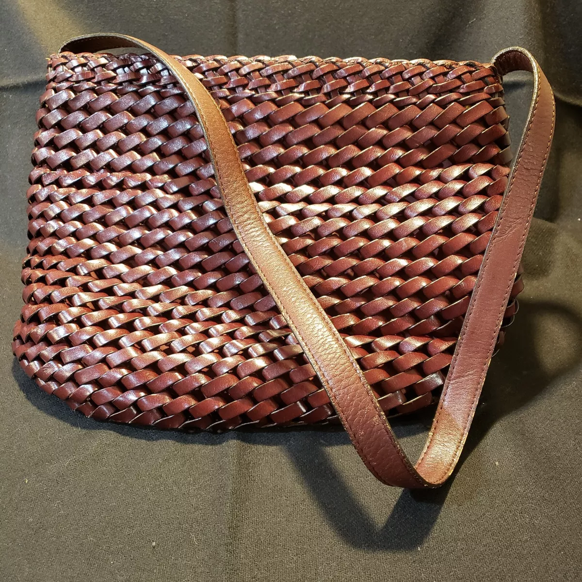 Basket weave leather best sale bag