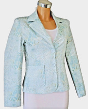 Lagerr&auml;umung Damen Sweat Jackett t&uuml;rkis Reptil-Look 21 St&uuml;ck neu