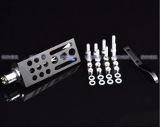 1PC HiFi CNC machined turntable black headshell pure Silver wire gold pin new