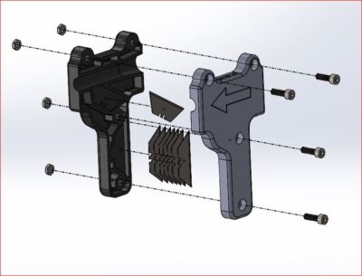 Flexibles Rohr-Schlitzschneidwerkzeug, 3D-Druck für 21 bis 7 mm Außendurchmesser, mit 4 Klingen