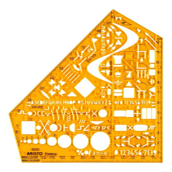 ARISTO plantilla de dibujo amarillo plantilla eléctrica 5050