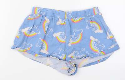 Asos Damen blau Baumwollmischung Sweatshorts Größe 6 Reg Unicorns Loungew
