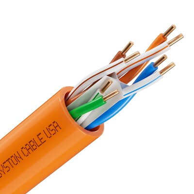 Syston Cat 6e Ethernet Bulk Cable 600MHz 23AWG CMR Copper Wire-250ft Multicolors