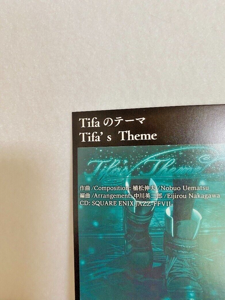 Final Fantasy Tifa's Theme Not for Sale Postcard Square Enix From