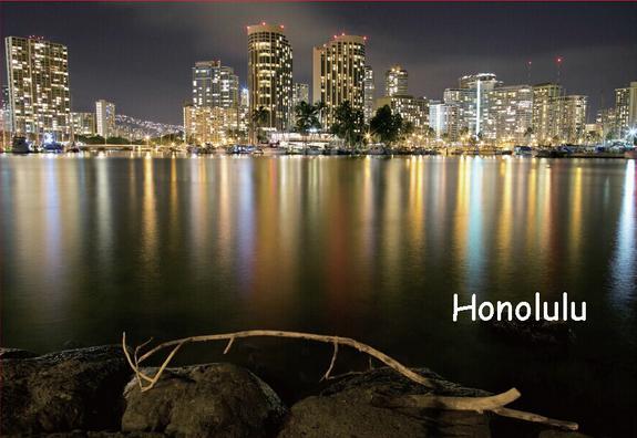 Honolulu America USA Photo Fridge Refrigerator Magnet Travel Souvenir