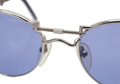 Jean Paul GAULTIER 56-0174 Vintage Blue Silver Metal Sunglasses | eBay