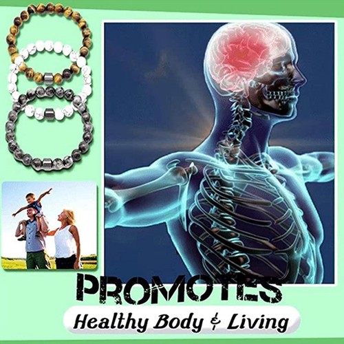 Triple Protection Smoking Cessation Bracelets 8MM Magnet Anti Smoke Bracelet AU - Picture 6 of 25