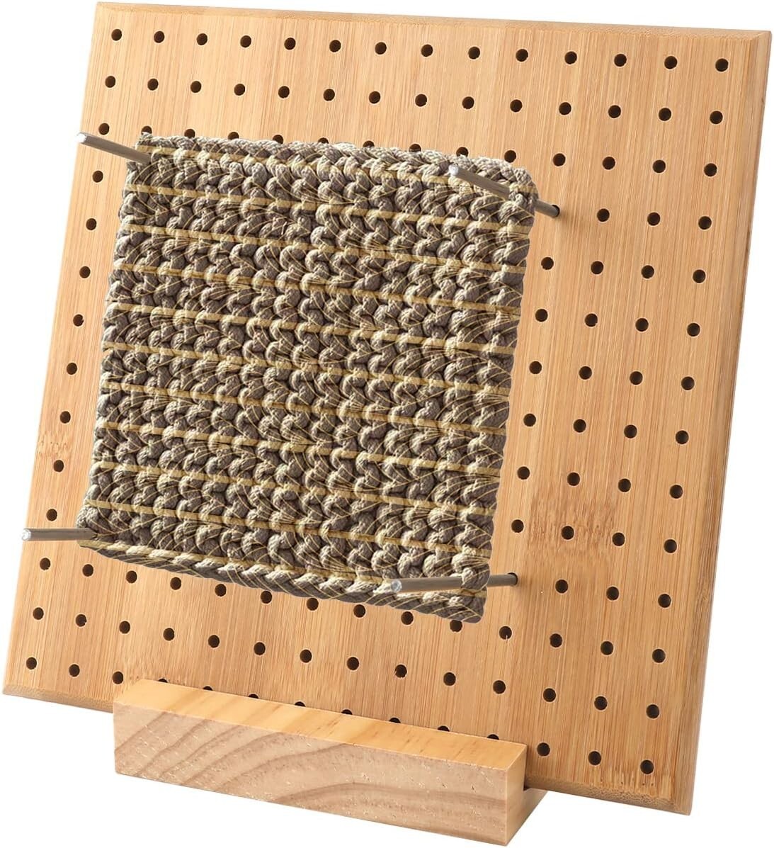 SAVITA 7.9 inch Crochet Square Blocking Board, Crochet Blocking Board with Pins