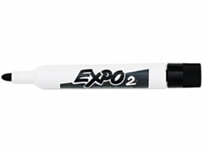 Expo Marker Dry Erase White Board Tank Style Bullet Tip Black School Office Home