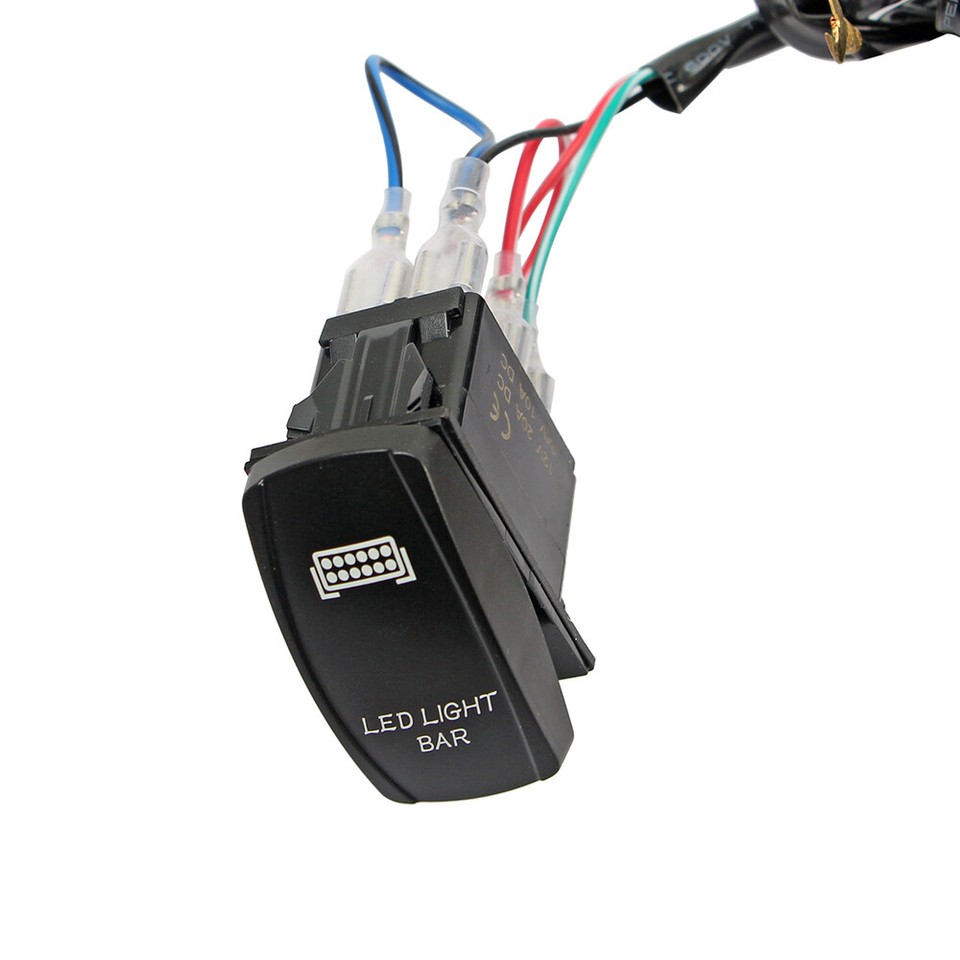 40A 12V Wiring Harness Kit Fuse ON OFF Switch Relay For LED Fog Work ...