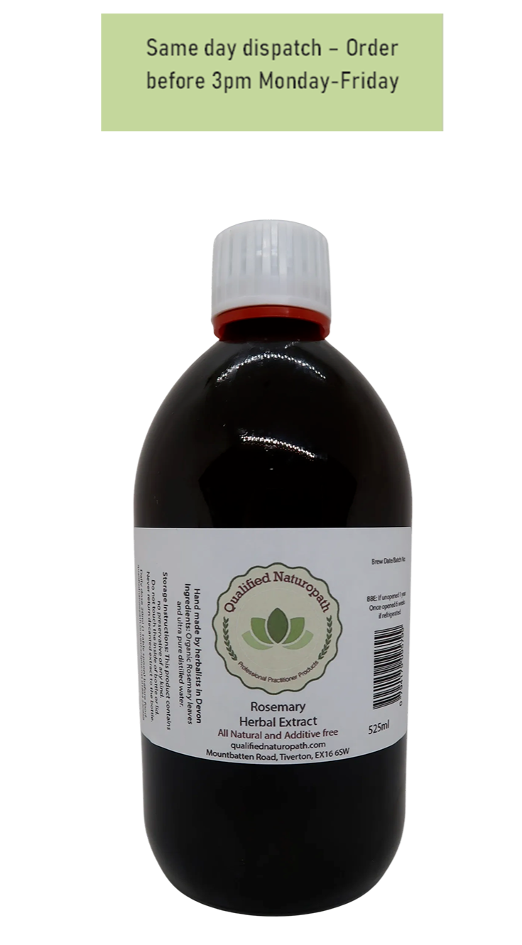 Rosemary Herbal Extract - 525ml - In Glass UV Resistant Bottle