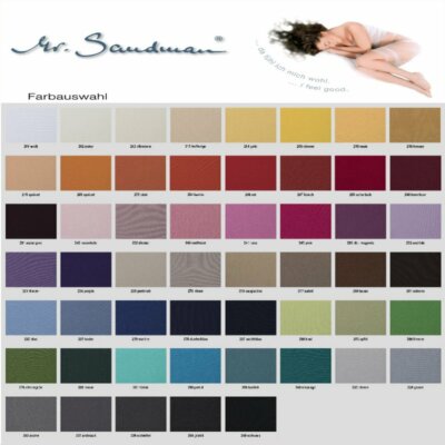 Mr.Sandman Spannbetttuch Full Elastan Deluxe 200x200 cm Farbe wählbar!