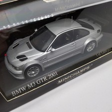 Minichamps x Kyosho 1/43 Scale Diecast Car BMW M3 GTR Street 2001 Silver