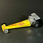 Vintage Hot Wheels Inferno Dragster 1975 Yellow Flame Diecast Car Hong Kong