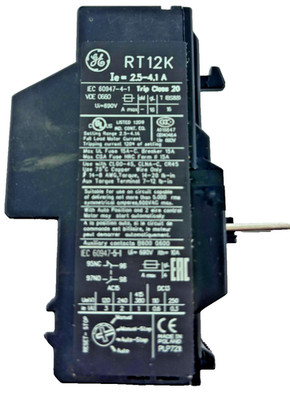 GE RT12K Overload Relay Auto/Manual Reset Type Industrial Control