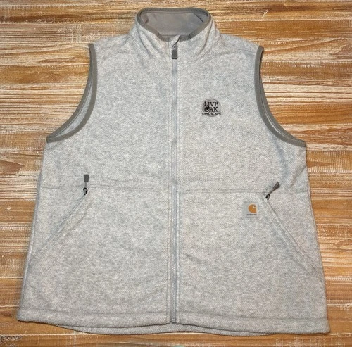 Carhartt Fleece Vest Men’s Sz L Relaxed Fit Grey OV6418-M Live Oak Landscape - product listing photo