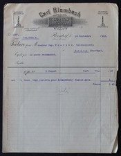 Billhead Rechnung RONSDORF Rheinpreußen 1912 BLOMBACH Werkzeug Schlittschuh...