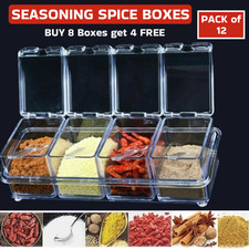Kitchen Acrlic Seasoning Spice Box Jar Condiment Serve Spice Rack Jar Dispenser