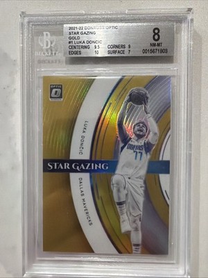 🏀 Luka Doncic 2021 Optic Star Gazing Gold Pulsar 1 /10 BGS8 🏀 Donruss #1