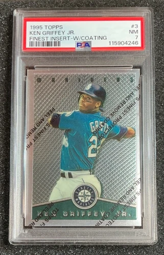 Ken Griffey Jr. PSA 7 1995 Topps Finest Insert w/coating #3 Seattle Mariners