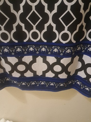 INC International Concepts Dress Black and White Size Medium with Blue Border - Picture 6 of 10