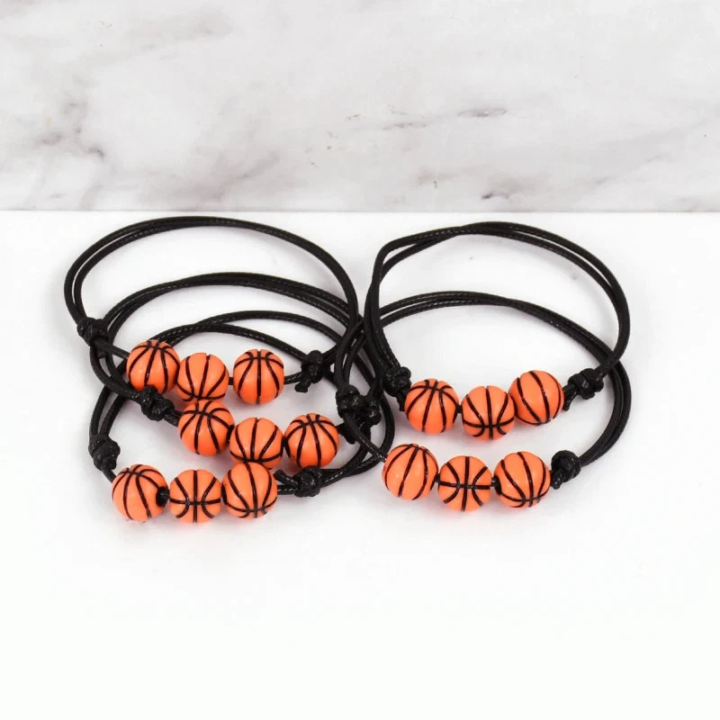 Bracelets Kids Party 10/20pcs Sports Theme Football Baseball Basketball Beads - Image 3 of 4
