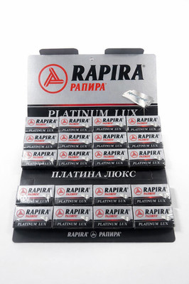 100 NEW Rapira Platinum lux double edge safetey razor blades