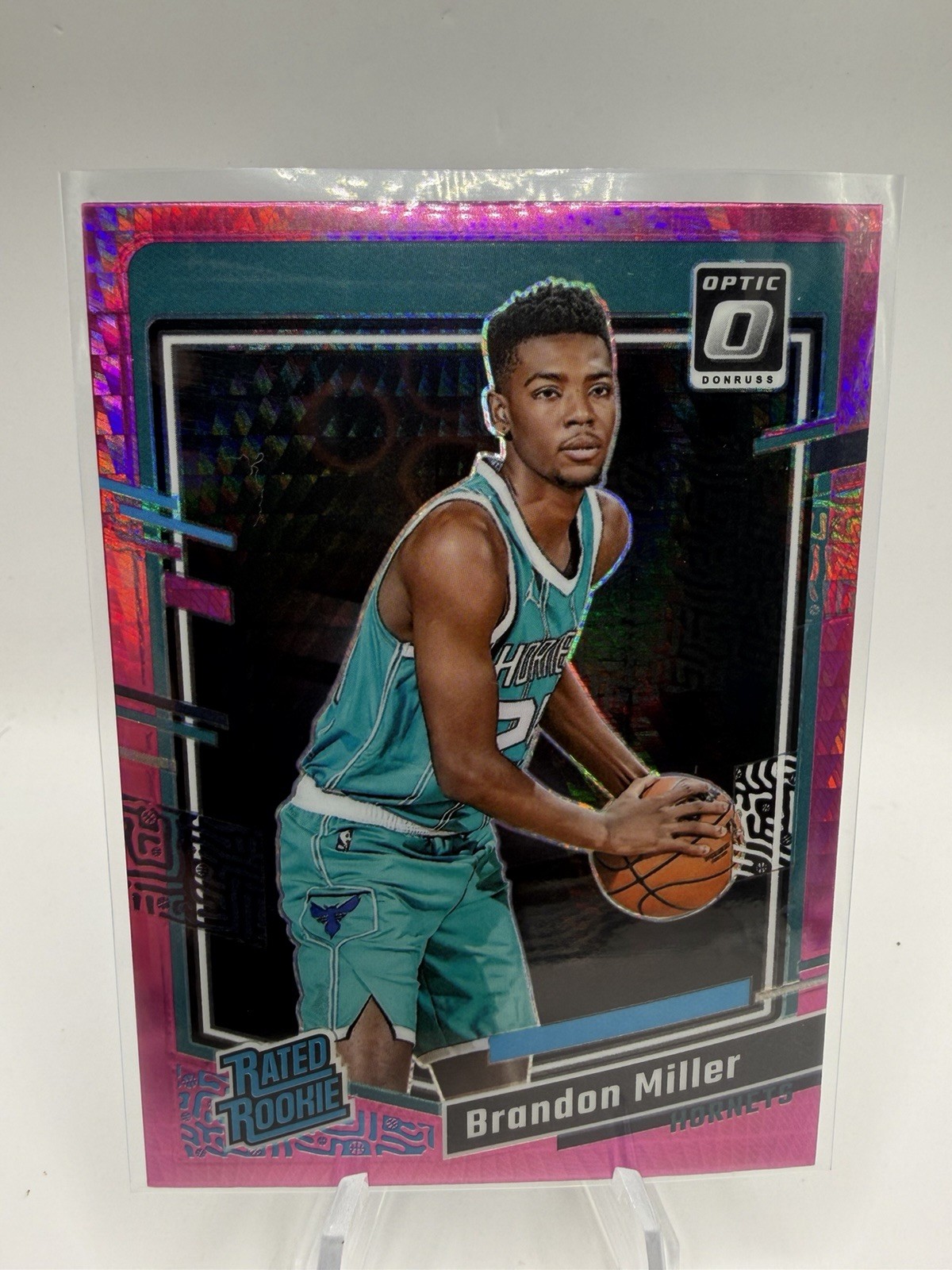 Brandon Miller 2023-24 Optic Rated Rookie Pink Hyper Prizm #219