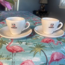 Tazas y platillos Lavazza Espresso Demitasse de colección vintage (juego de 2) Italia