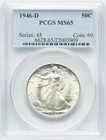 1946-D Walking Liberty Half Dollar PCGS MS-65