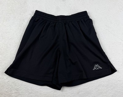 Vintage 90's Kappa Shorts Size Small Black Athletic Soccer Mens Unisex Y2K