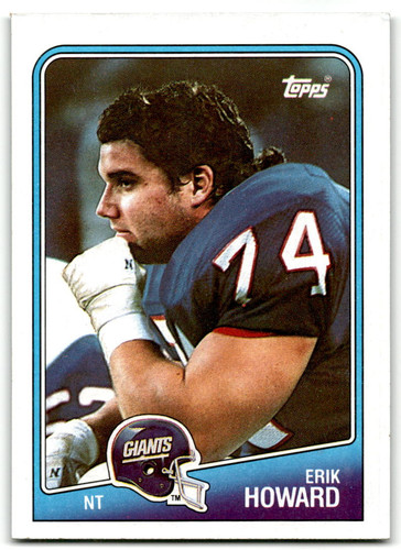 1988 Topps #280 Erik Howard New York Giants